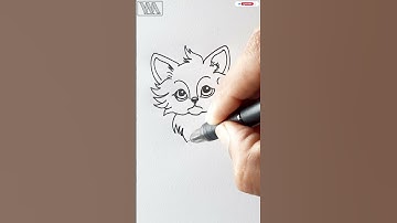 Cute Cat Drawing Shorts | How to draw a cute cat | #cutecat #drawing #shorts