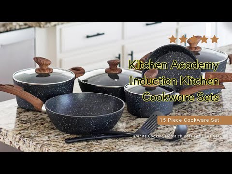  Kitchen Academy Induction Cookware Sets - 12 Piece