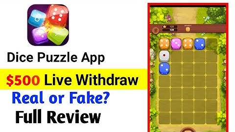 Dice Puzzle App | Dice Puzzle App Live Payment Proof | Dice Puzzle Real or Fake