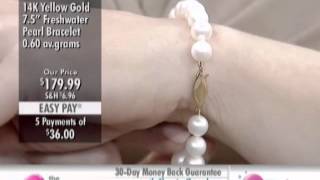 14K Gold Freshwater Pearl Bracelet at The Shopping Channel 444665