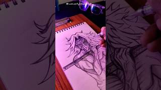 Drawing Kokushibo From Demon Slayer.