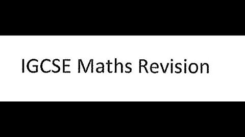 IGCSE Maths Revision Mensuration and Geometry
