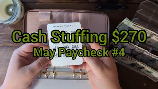 Cash Stuffing $270 • May Paycheck #4 • Cash Envelope Method