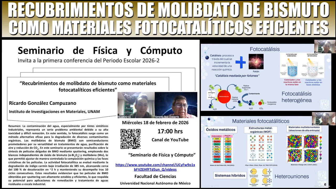 Recubrimientos de molibdato de bismuto como materiales fotocatalíticos eficientes (Ricardo González)