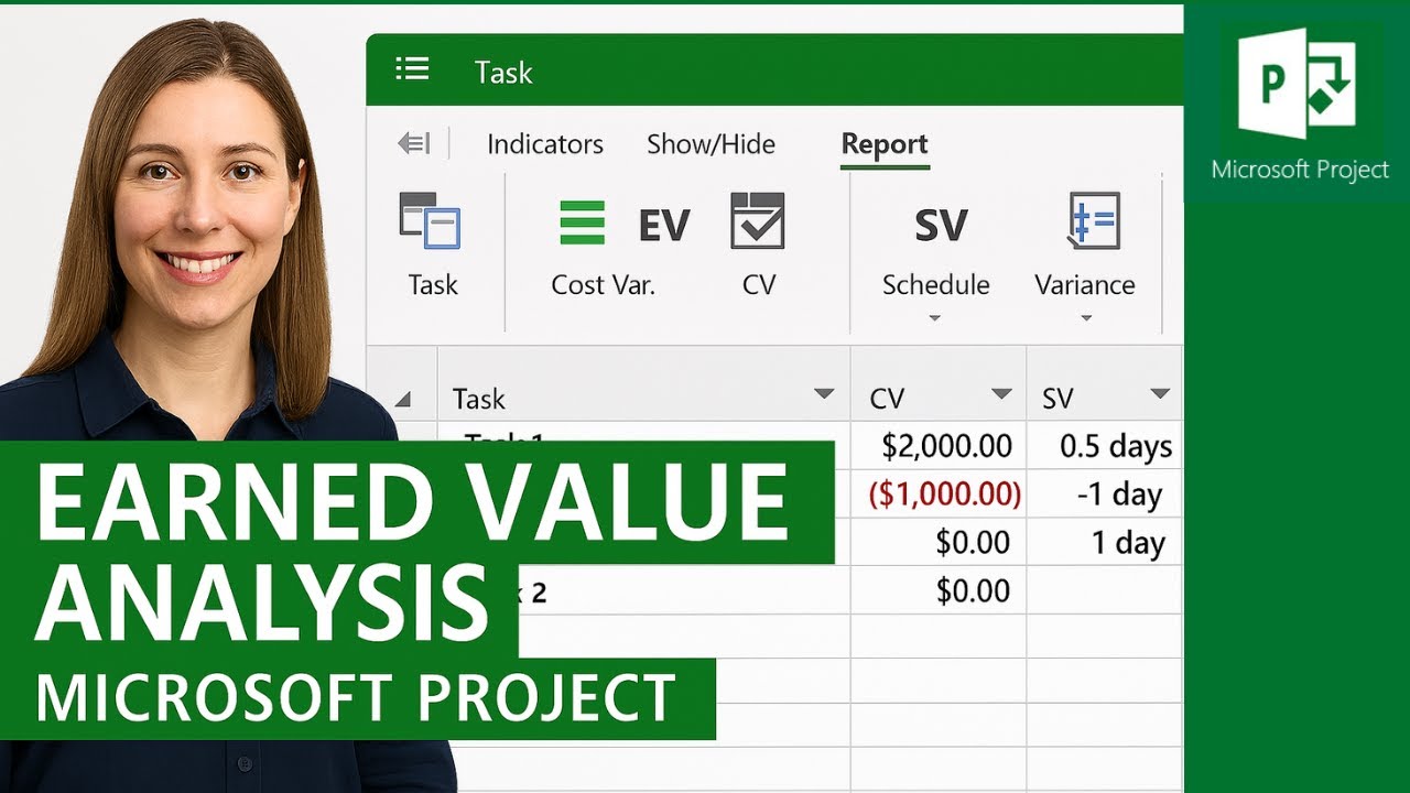 Cost Variance vs Schedule Variance in Microsoft Project - YouTube