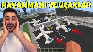 HAVALİMANI VE UÇAKLAR AMA MOD SERBEST! -MINECRAFT