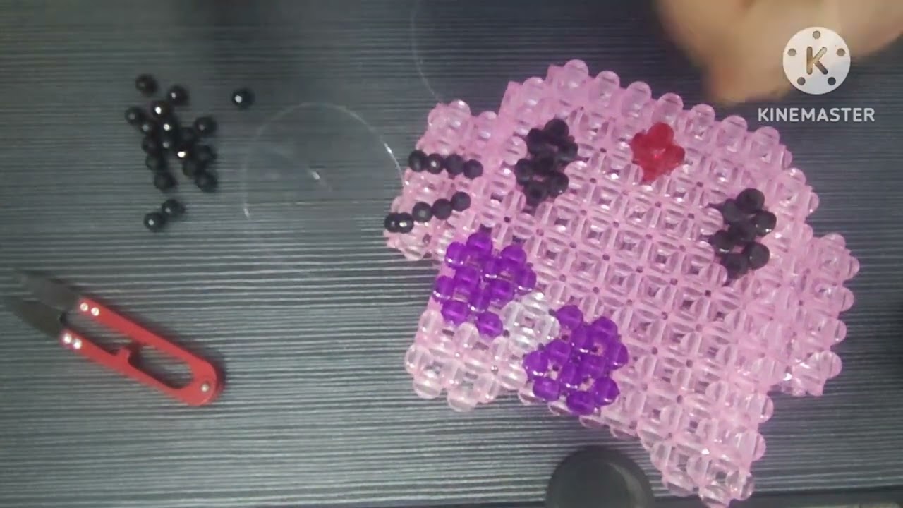 مقلمة كيتي كبيرة بالخرز  وتركيب الشنبات للقطة (الجزء الاخير)