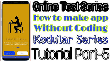 Online test series app tutorial part-5 |Sing Up and Sign In UI design with animation| Kodular series