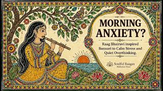 Morning Anxiety | Raag Bhairavi Bansuri to Calm Stress & Quiet Overthinking 🌿