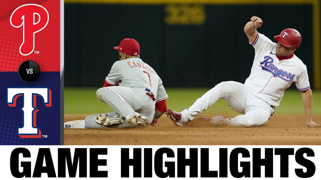 Phillies vs. Rangers Game Highlights (6/21/22) MLB Highlights YouTube