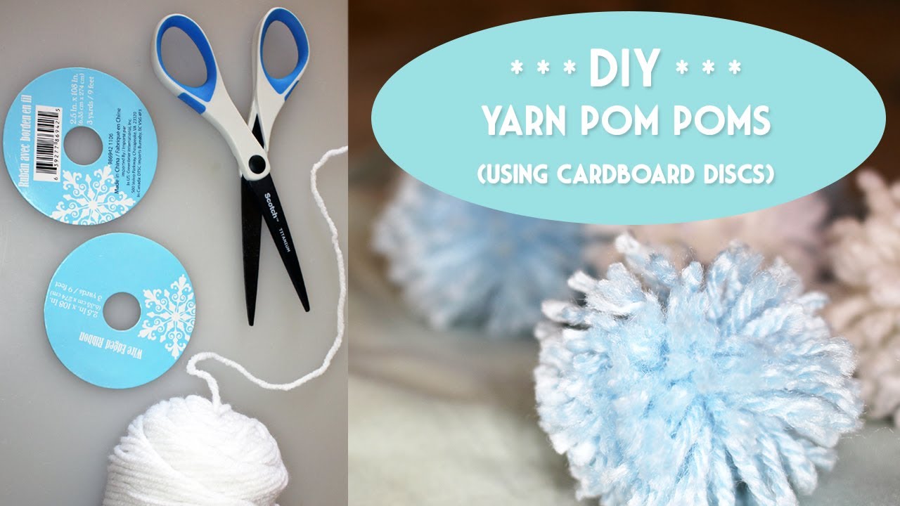 How to make a Pom Pom maker Tutorial (Craft Basics - Yarn Pom Pom) 