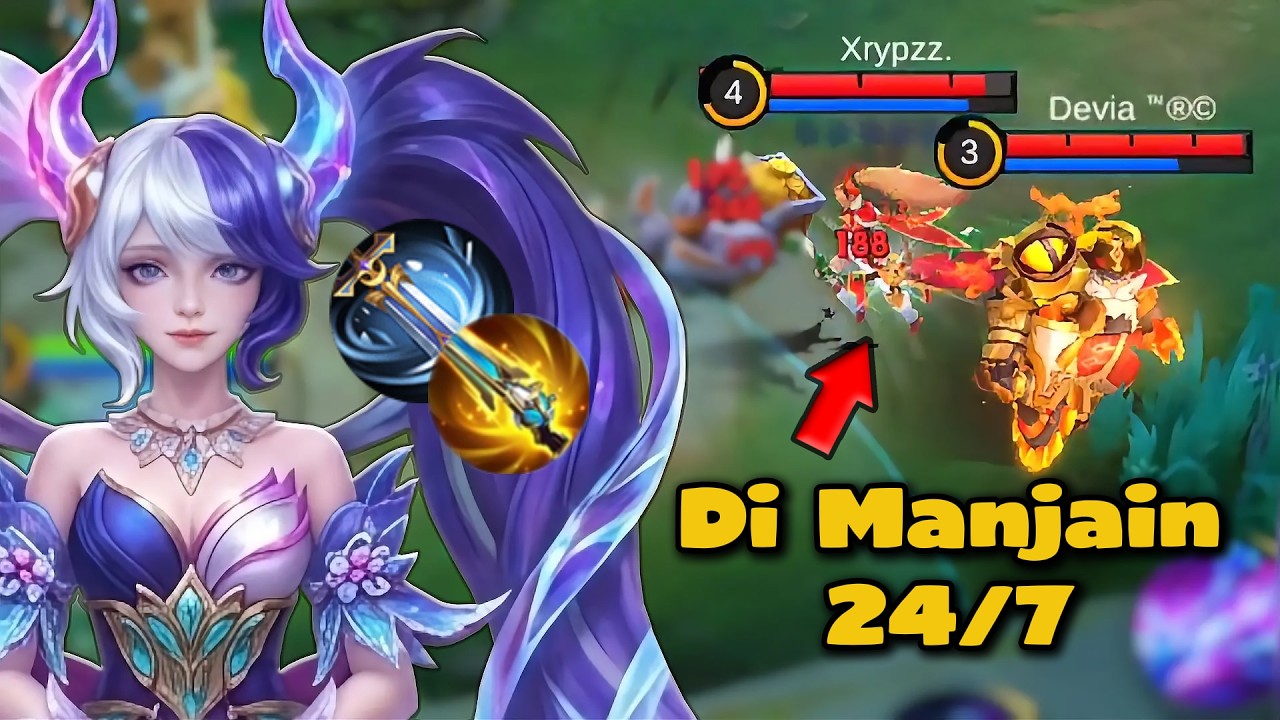 Cara Laning Melawan MM Yg Dijagain Terus!! Pake Build Layla Full Atk.Speed