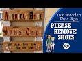 DIY Wooden Door Sign | Please Remove Shoes