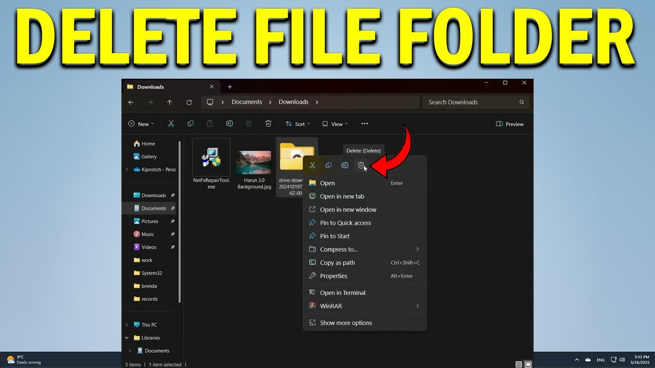 How To Delete A File or Folder In Windows 11 - Quick Fix - YouTube