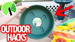 Use *WEIRD* items from Dollar Tree for these patio HACKS & ideas!