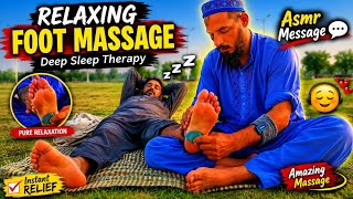 ASMR Foot Massage in Nature 🌿 | Deep Sleep Relaxation Therapy & Stress Relief