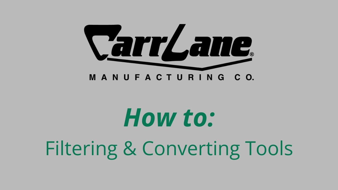How to Navigate the Carr Lane Product Catalog with Filtering and Converting Tools