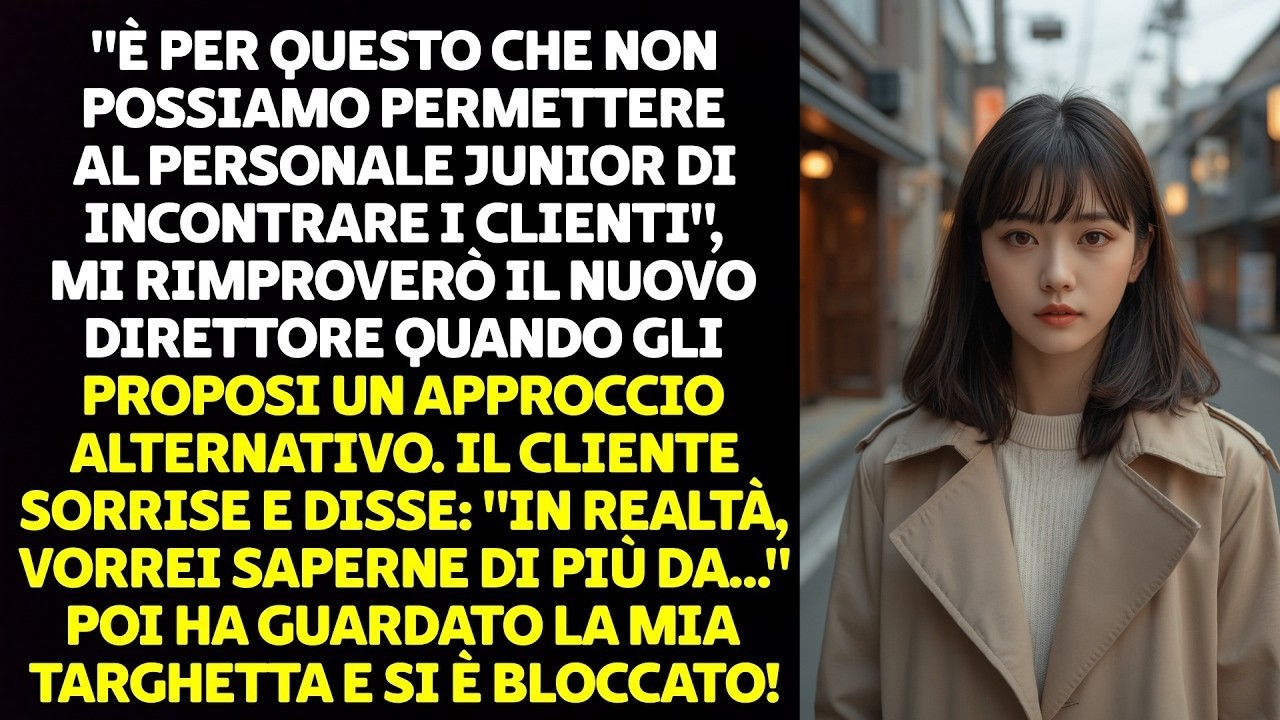 “È per questo che non possiamo far incontrare i giovani con i clienti.” La voce di Vincent tagliò la mia presentazione come una lama, congelandomi a metà frase. Ventiquattro paia di occhi...