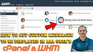 How to set custom messages to be displayed in all of your user's cPanel & WHM dashboard?