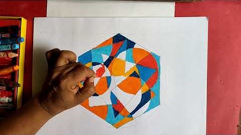 Design in a Hexagon- How to draw a simple design - Step By Step - Elementary Exam