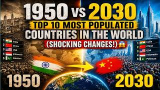 🔴 LIVE: 1950 vs 2030 😱 Top 10 Most Populated Countries in the World | Population Race
