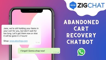 ZigChat - Abandoned Cart WhatsApp Chatbot - Cart Notifications, Offer Updates, WhatsApp