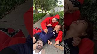 Money Heist vs Police 76 #moneyheist #parkour #police #escape  #shorts #funchallenge00