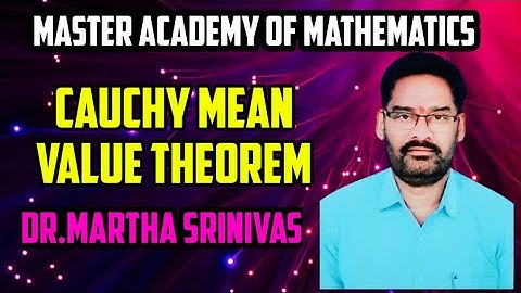 Cauchy Mean Value Theorem