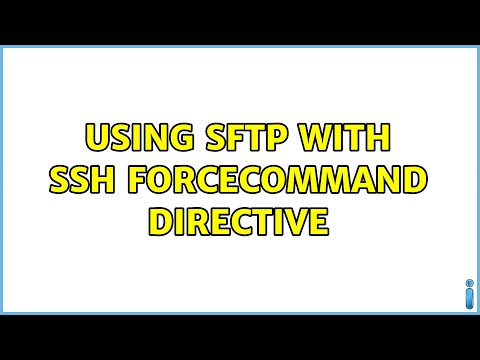 Ubuntu: Using SFTP with SSH ForceCommand directive