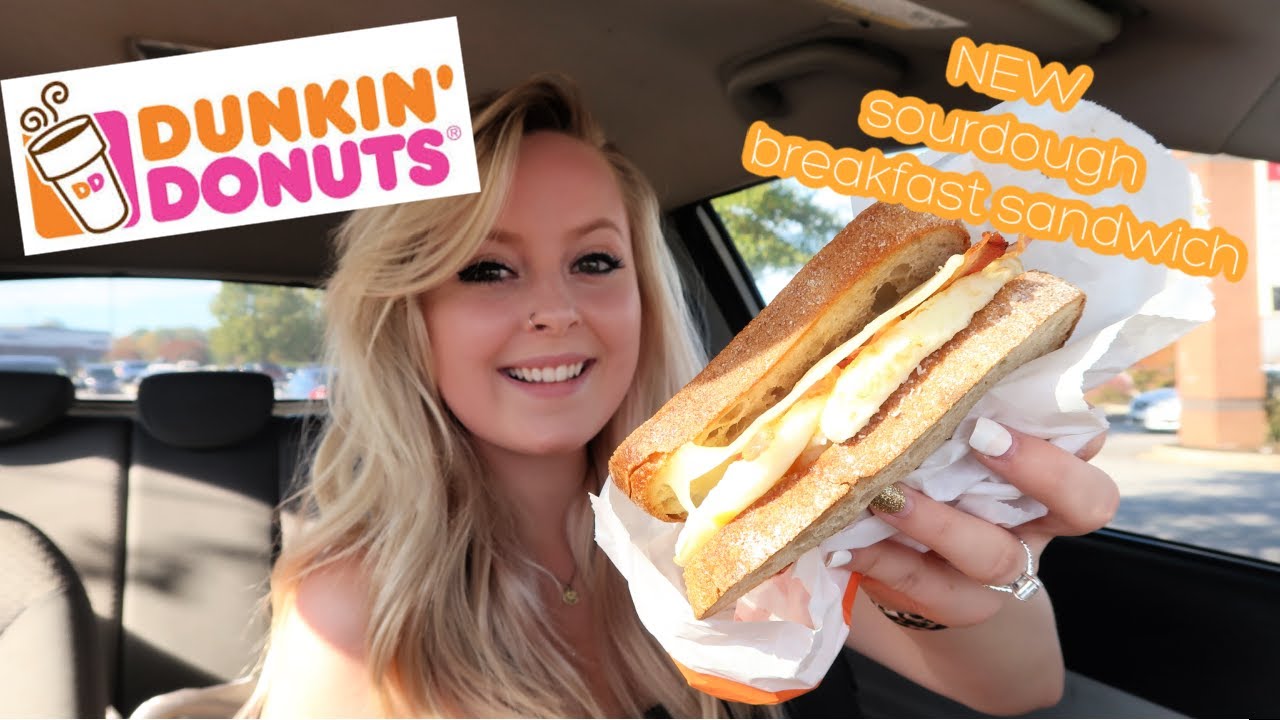 NEW Dunkin' Sourdough Breakfast Sandwich Review Dunkin First