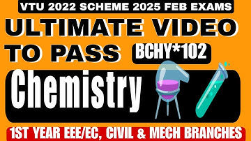 Chemistry passing Package || Fixed super important questions || with explanation || VTU 2025 exams
