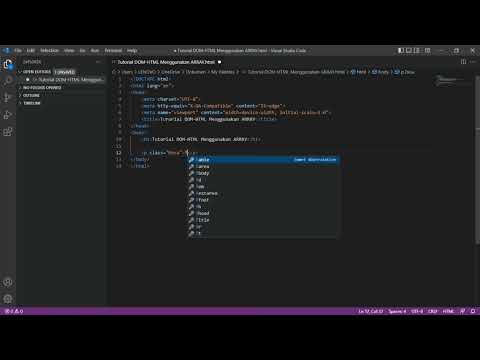 Menampilkan Data Array menggunakan DOM-HTML
