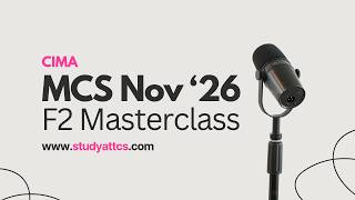 CIMA MCS Nov '26 | Wuudbreak | F2 Masterclass + 4 Week Plan