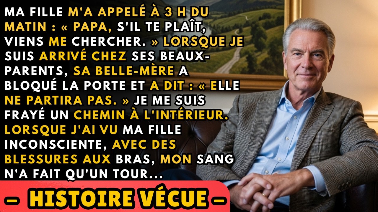 « Papa, viens me chercher, s'il te plaît. » Il est trois heures du matin quand ma fille de vingt-six ans murmure ces mots à mon oreille, la voix brisée comme du verre. Je suis ébéniste à Lyon,...