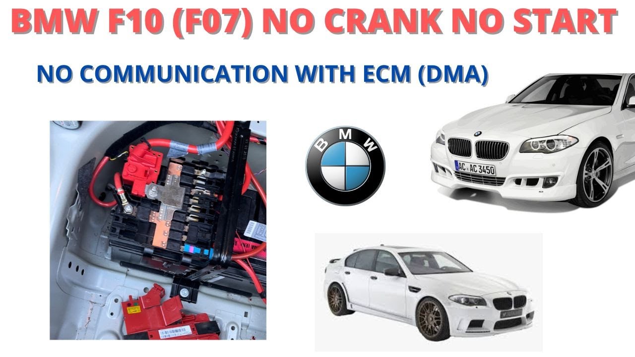 BMW F10 (F07) No Crank No start! No communication with ECU (DMA) - YouTube