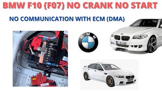 BMW F10 (F07) No Crank No start! No communication with ECU (DMA)