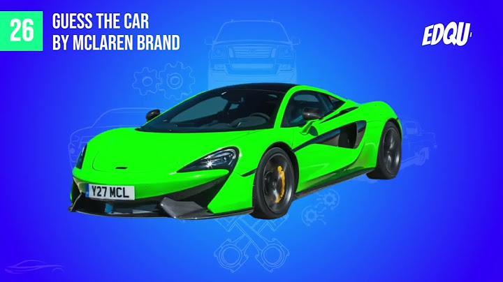 GUESS A CAR BY MCLAREN BRAND || EDQUIZ CHALLENGE 2023