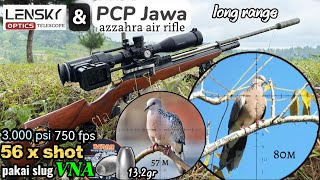 TEMBAKAN LUAR BIASA SENAPAN PCP JAWA CUSTOM AZZAHRA AIR RIFLE X TELESKOP LENSKY