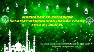 Story' wa 30 detik marhaban ya Ramadhan 1442 H/2021M. 🙏