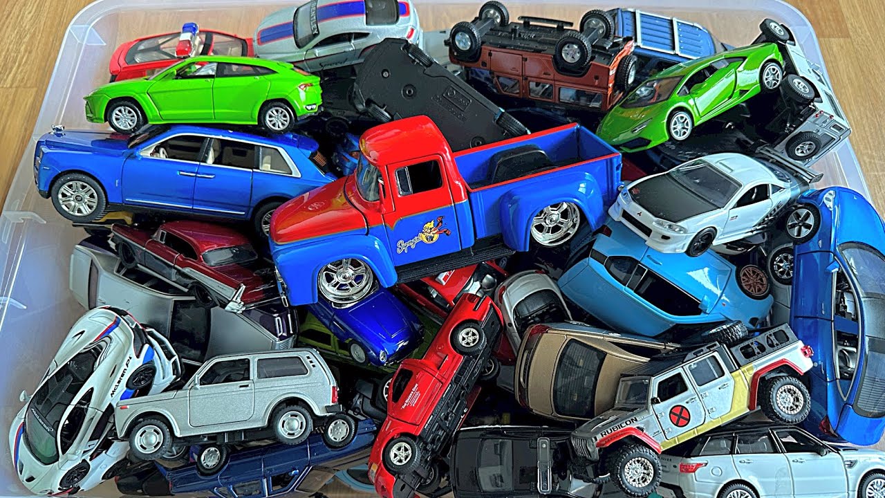 Box full of cars Diecast model cars YouTube