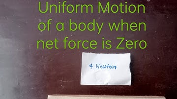 ll Motion of a body When net Force is Zero ll