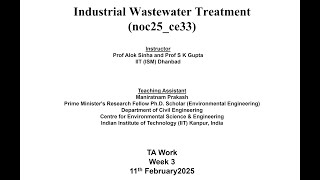 Industrial Wastewater Treatment Week 3