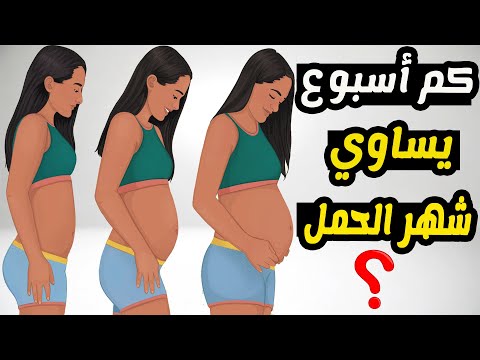 كم أسبوع يساوي شهر الحمل