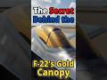 The Secret Behind The F-22's Gold Canopy #youtubeshorts #modernwarfare #f22raptor #f22 #usa #defense