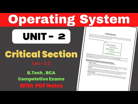 L-2.2: Critical Section | Mutual exclusion | Progress | Bounded Wait Operating System Full Course.
