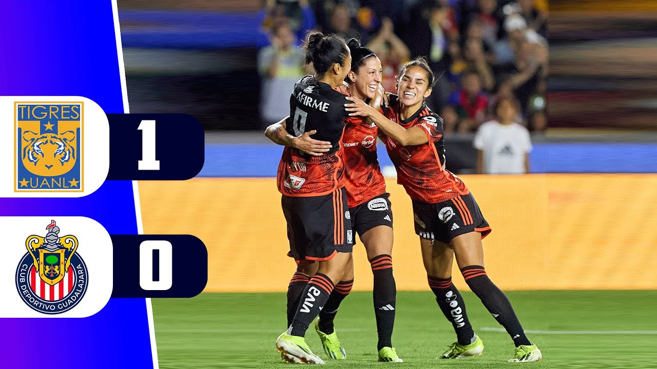 TIGRES VENCE 1 - 0 A CHIVAS POR LA JORNADA 12 - LIGA MX FEMENIL | REY ...