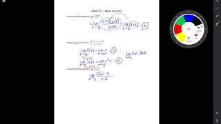 Math 251 - Limit applications