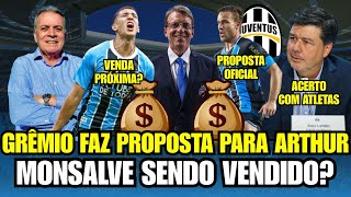 🚨 ATENÇÃO! GRÊMIO FAZ OFERTA A ARTHUR! VENDA DE MONSALVE? BASTIDORES EXCLUSIVOS | ACERTO COM ATLETAS