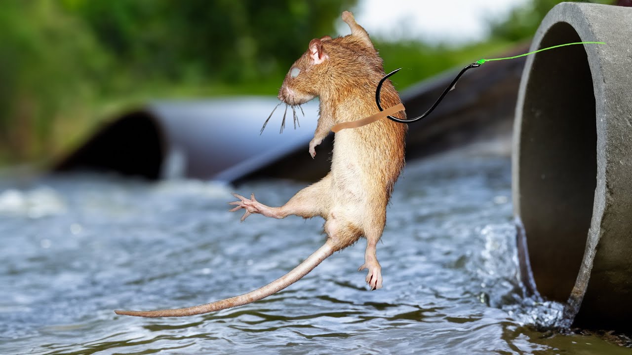 catching rats with a fishing pole These Fish Went CRAZY For My RAT Bait!