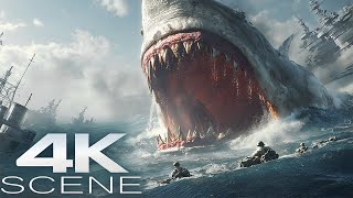 Megalodon Wins The War 2025 4K Scene Beast Of War Movie Clip